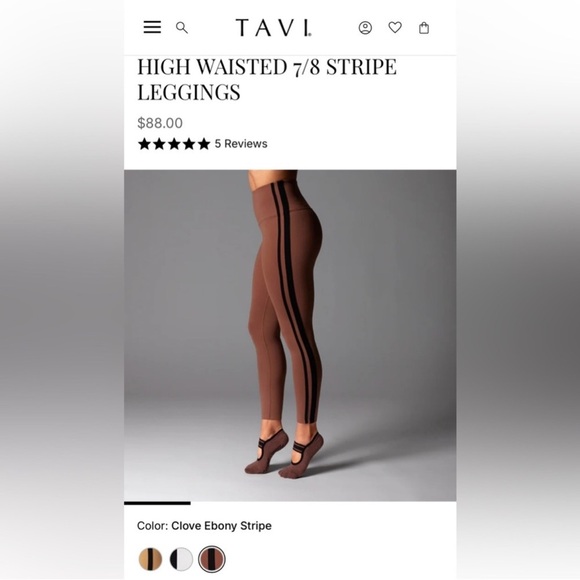 Tavi Pants - TAVI HIGH WAISTED 7/8 STRIPE LEGGINGS